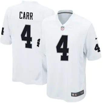 youth nike derek carr white las vegas raiders game jersey_p